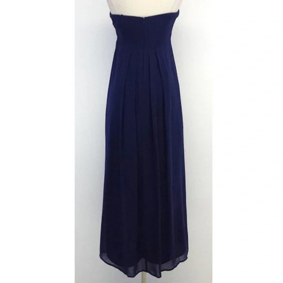 Nicole Miller Strapless Chiffon Gown - Picture 4 of 9